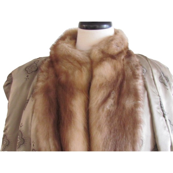 Designer Balencia Honey Blonde Soft Pelt's Long Length Mink Coat Large - Picture 12 of 16